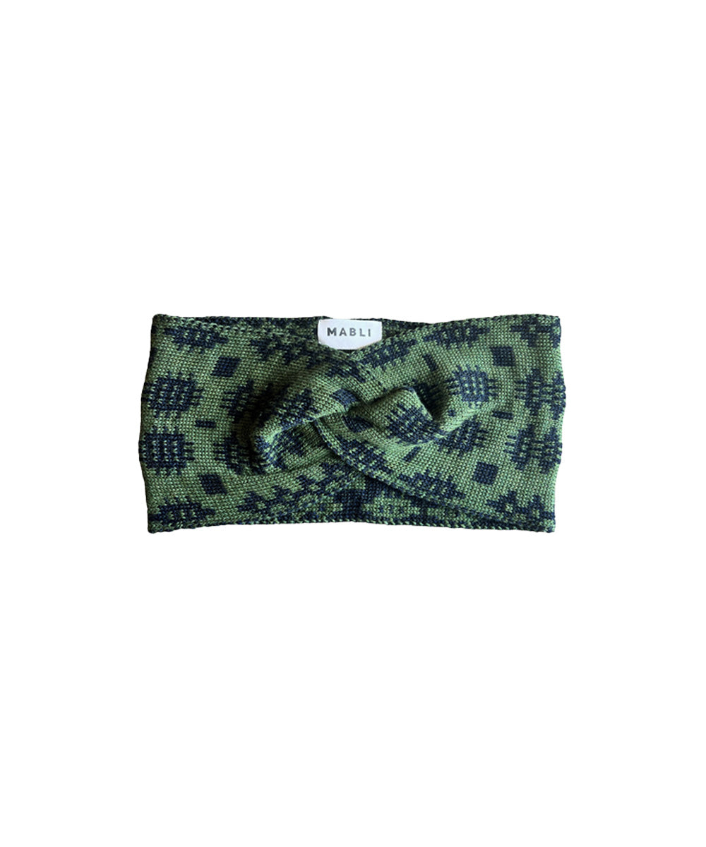 Carthen Headband - Pea Green / Ink