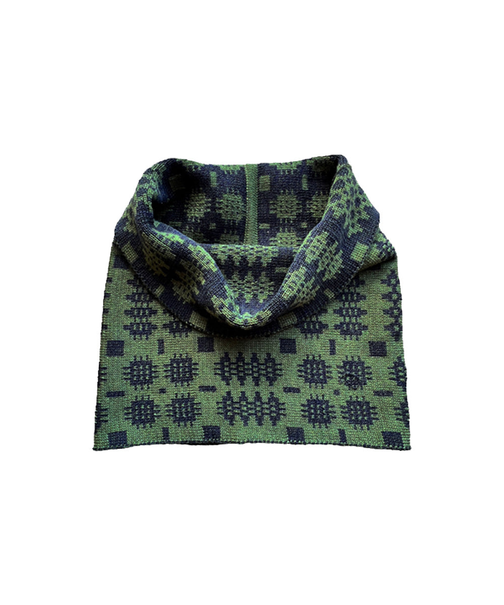 Carthen Tube Scarf  - Pea Green / Ink