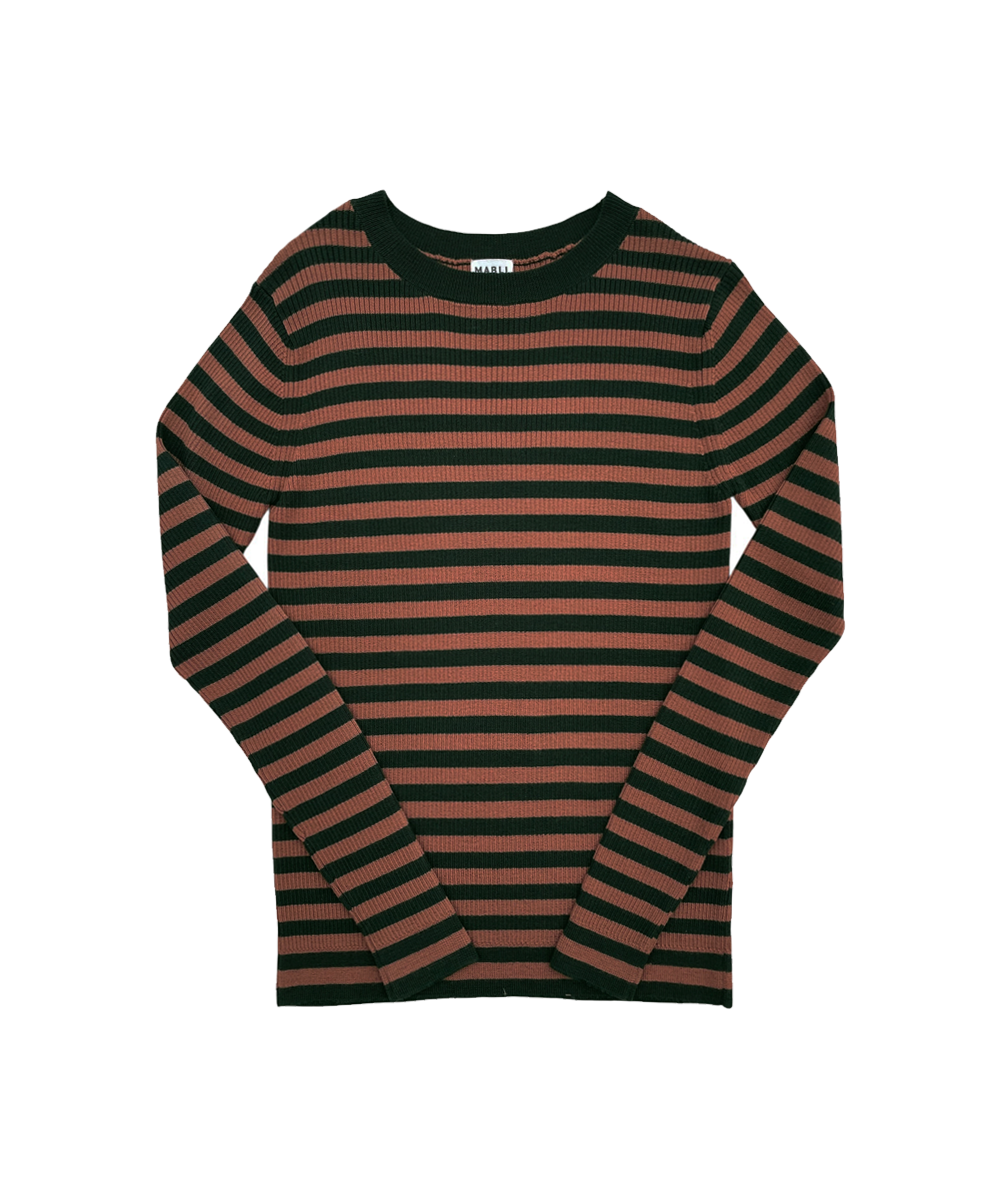Seilio Skinny Rib - Ivy/Sandalwood Stripe (Adult)