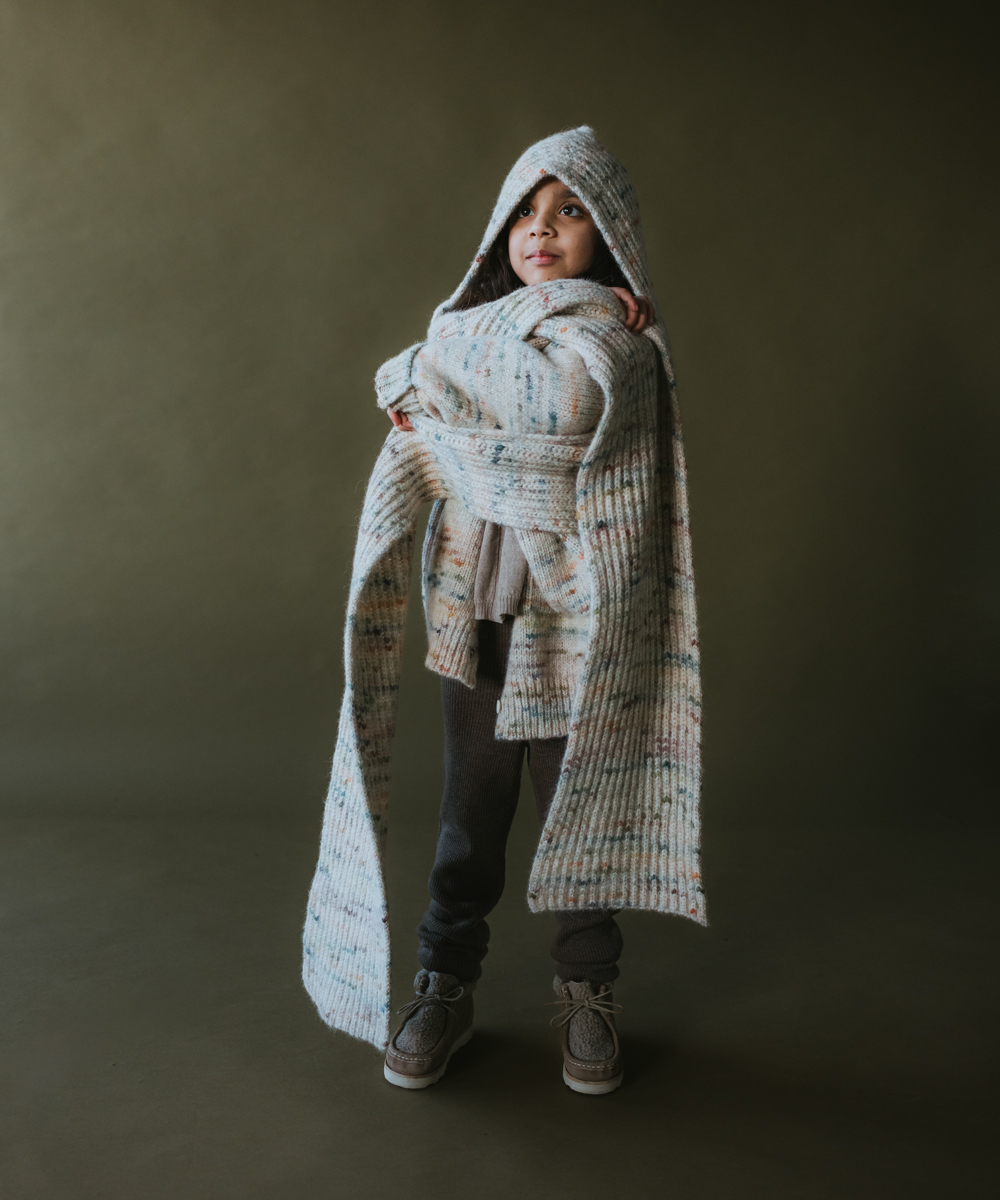 Blewog Hooded Scarf Jewel Speckle – MABLI