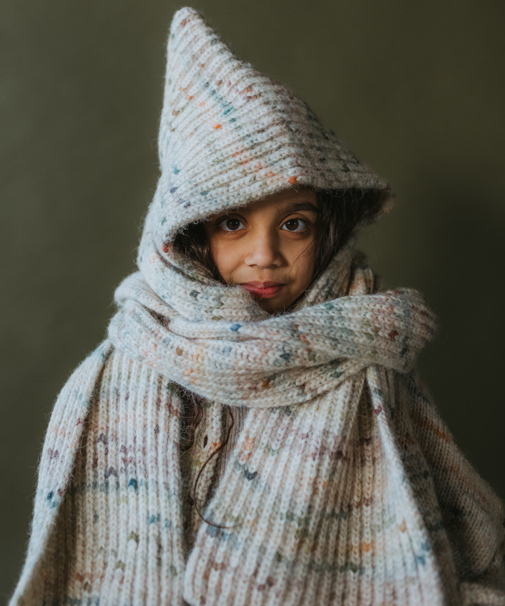 Blewog Hooded Scarf - Jewel Speckle