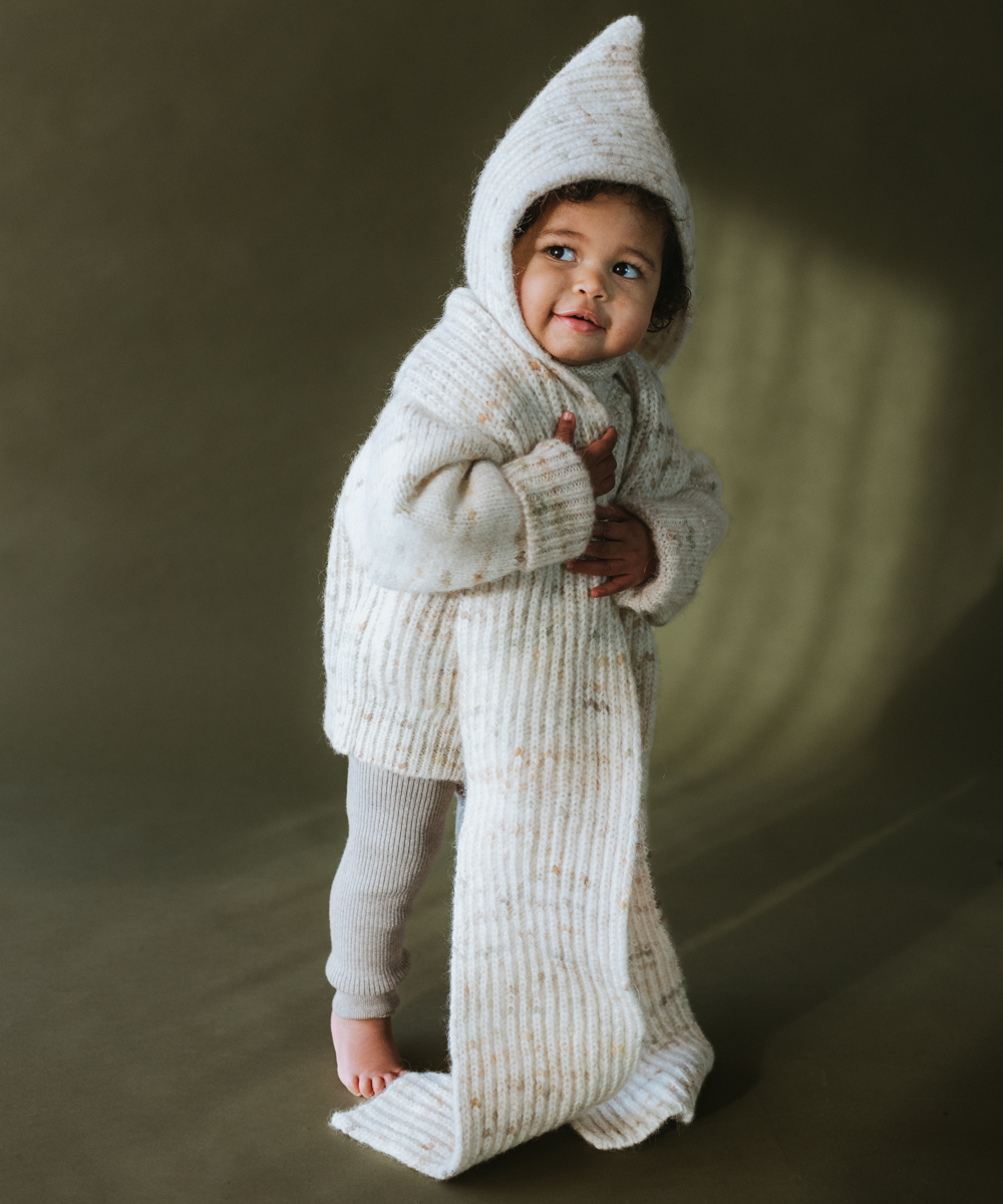 Blewog Hooded Scarf - Moss Speckle – MABLI