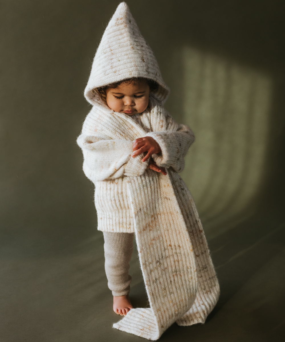 Blewog Hooded Scarf - Moss Speckle