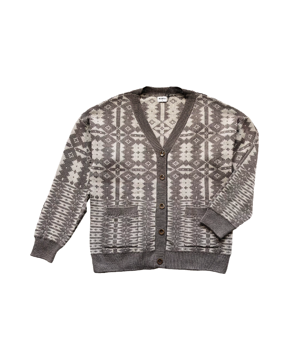 Eryri Cardigan - Morel / Wheat (Adult)