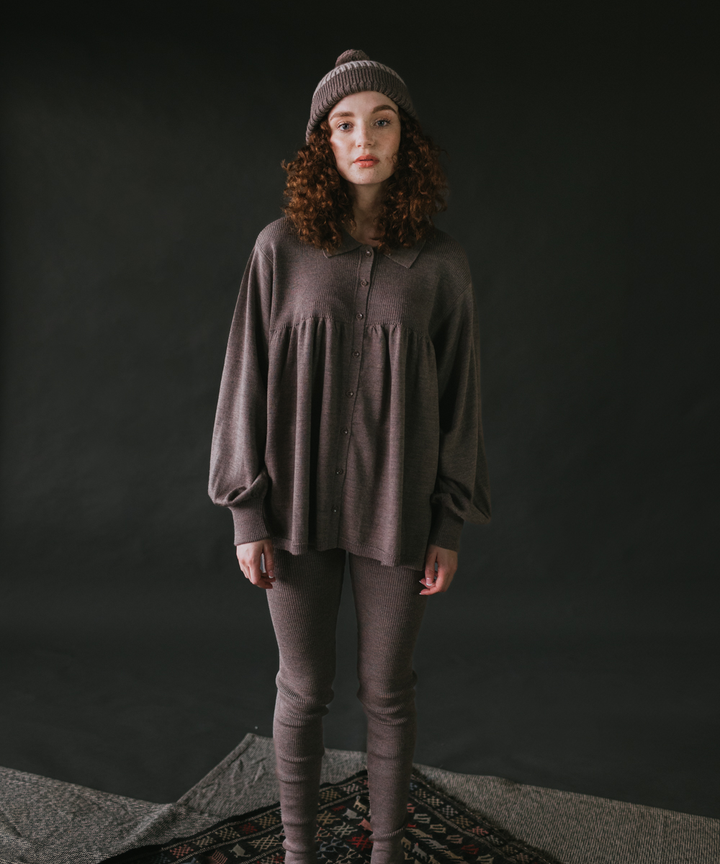 Gwyllion Beanie - Morel / Wheat (Adult)