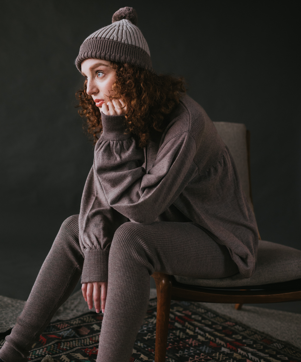 Gwyllion Beanie - Morel / Wheat (Adult)