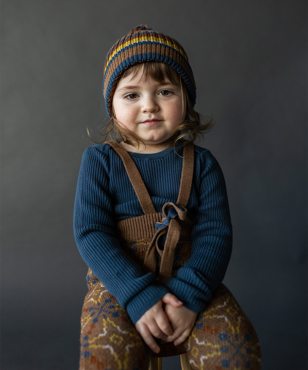 Coblyn Beanie - Azurite Blue Stripe - Baby