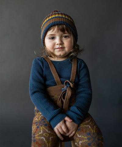 Coblyn Beanie - Azurite Blue Stripe - Baby