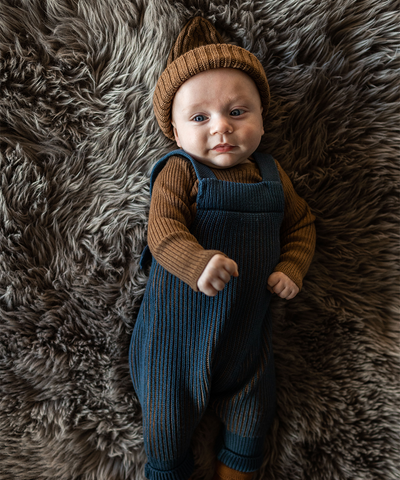 Tirion Dungarees - Azurite Blue / Pecan - Baby