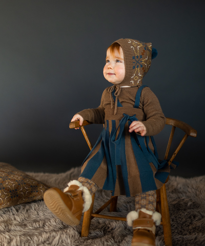 Moonbeam Skirt - Pecan / Azurite Blue - Baby