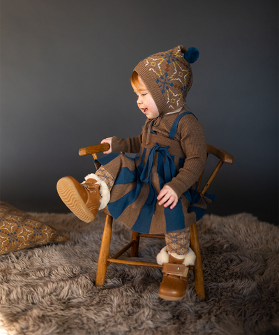 Moonbeam Skirt - Pecan / Azurite Blue - Baby