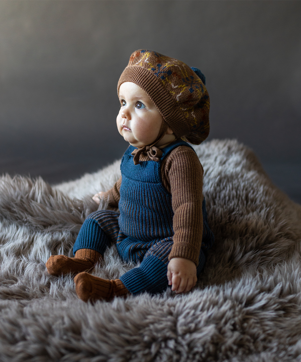 Tirion Dungarees - Azurite Blue / Pecan - Baby