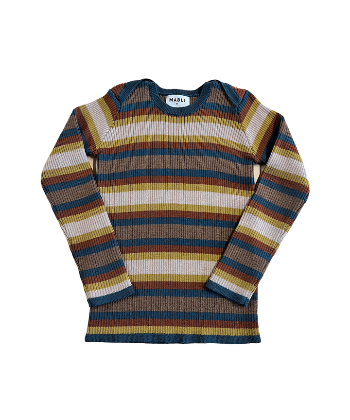 Sylfaen Skinny Rib - Azurite Blue Stripe
