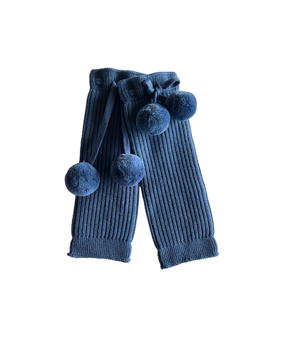 Pom-Pom Warmers - Azurite Blue - Child