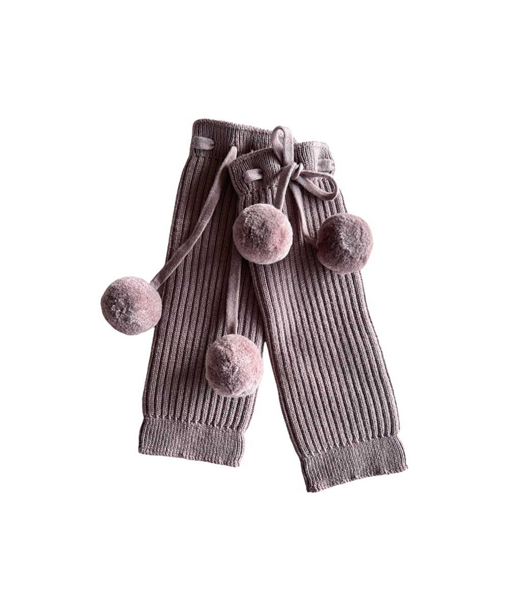 Pom-Pom Warmers - Mink