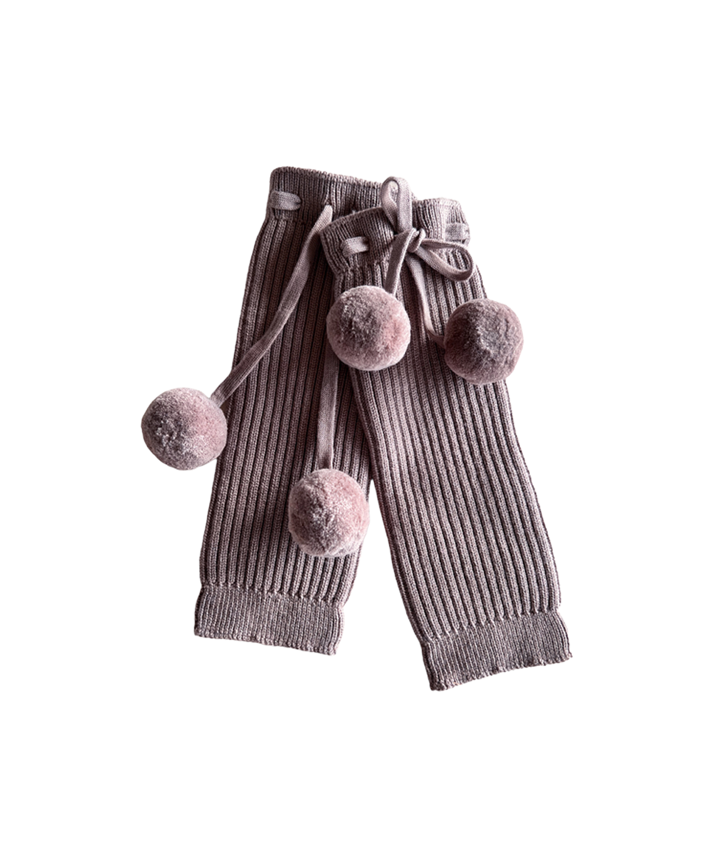 Pom-Pom Warmers - Mink - Child