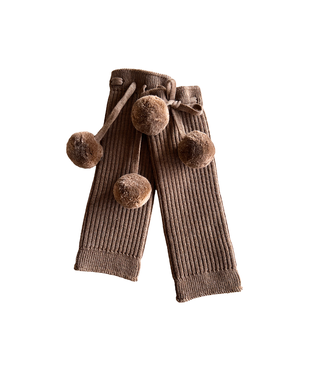 Pom-Pom Warmers - Pecan