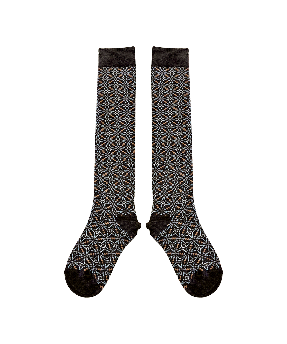 Llŷn Long Socks - Umber