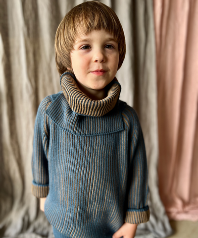 Tirion Pullover - Azurite Blue / Pecan - Child