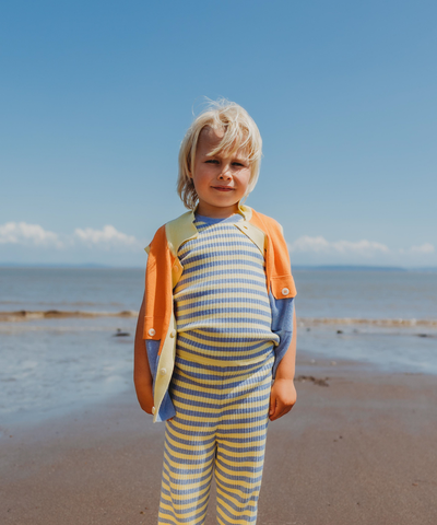 Elgan Vest - Melon/Chambray Blue - Kids