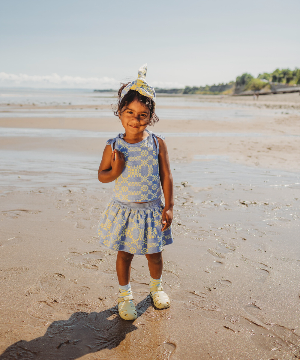 Brithlen Skirt - Chambray Blue Melange - Kids