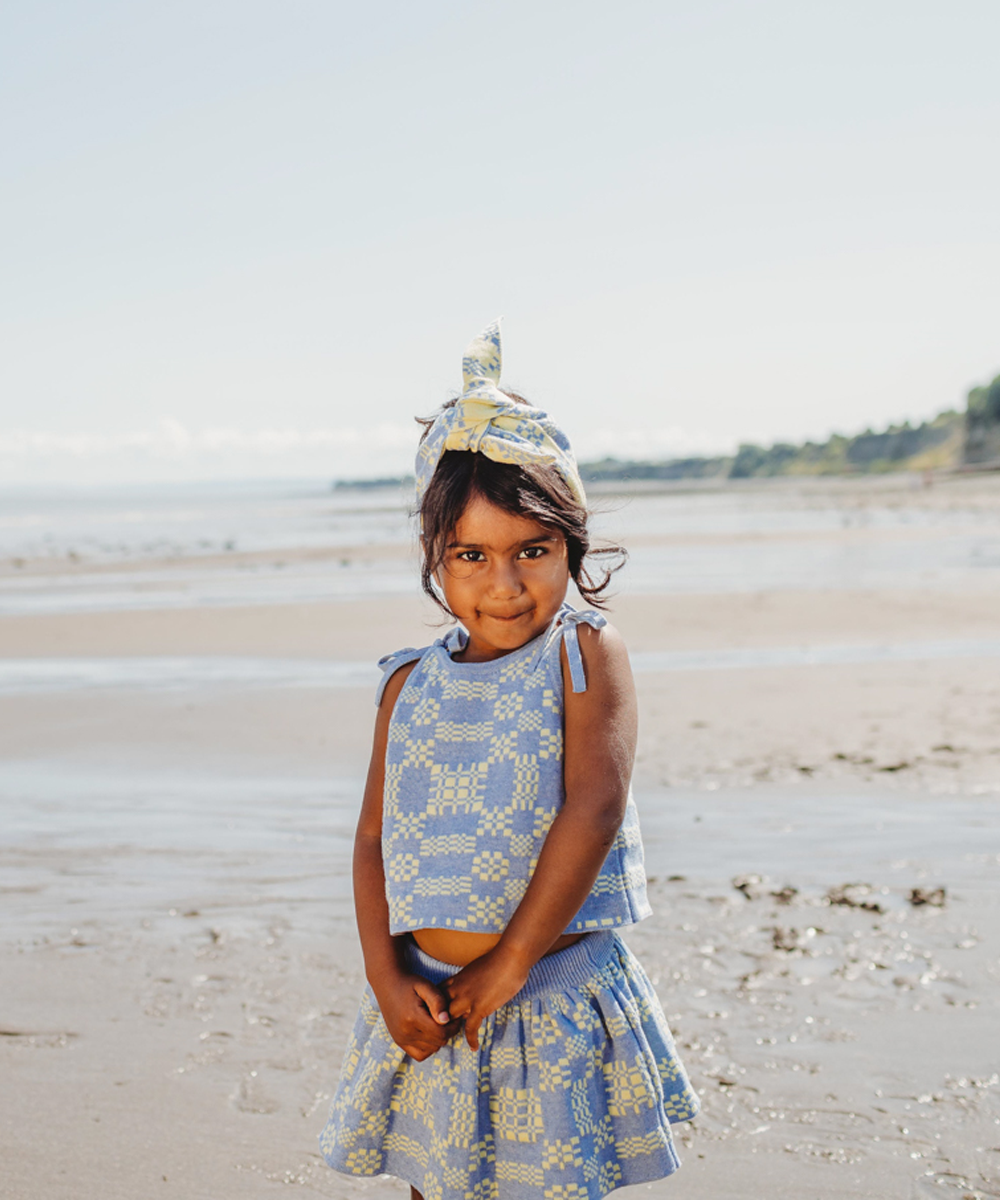 Brithlen Skirt - Chambray Blue Melange - Kids