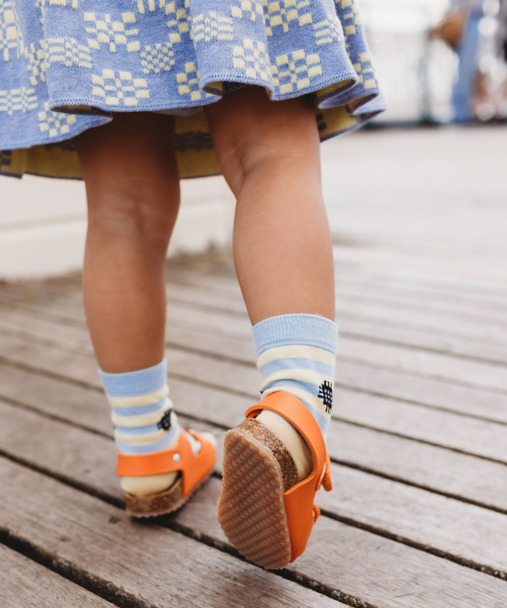 Barri Socks - Chambray Blue/Yuzu