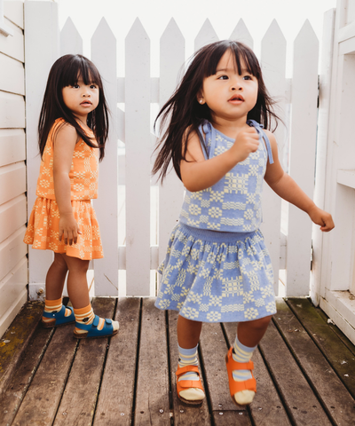 Brithlen Skirt - Chambray Blue Melange - Kids