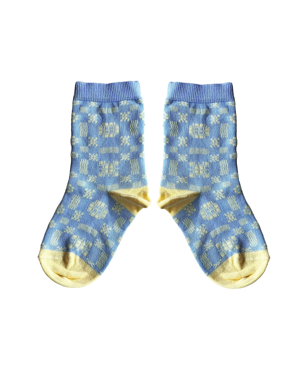 Brithlen Socks - Chambray Blue/Yuzu - Kids