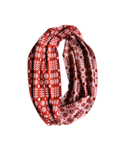 Carthen Mawr Loop Scarf - Brick / Mallow