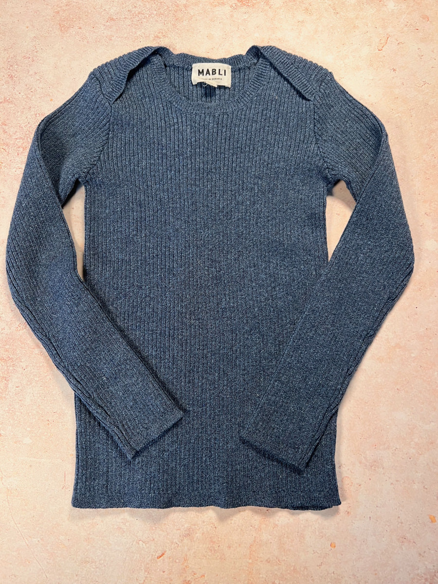 Sample Sale - Size 6Y Skinny Rib - Blue Mélange