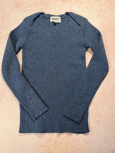 Sample Sale - Size 6Y Skinny Rib - Blue Mélange