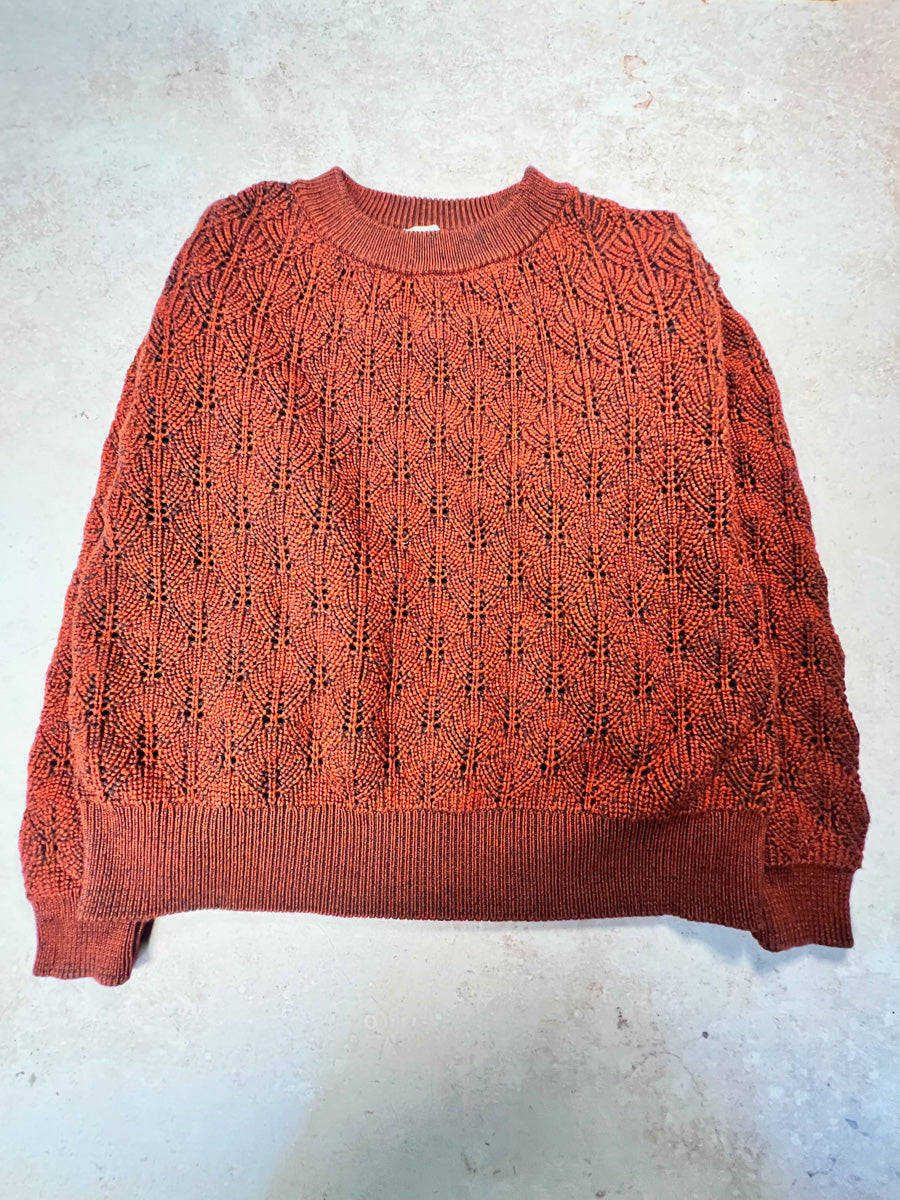 Sample Sale - Size XS Womenswear textured knit Pullover - Red