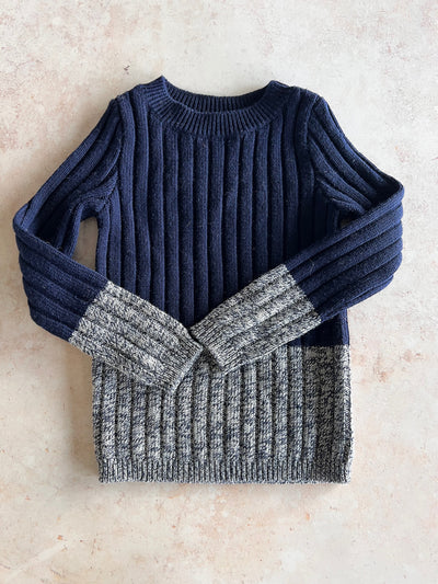 Sample Sale - Size 4Y Ribbed Pullover - Navy