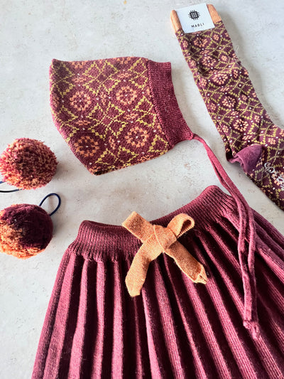 Sample Sale - Size 2Y Accessories & Skirt - Berry / Amber