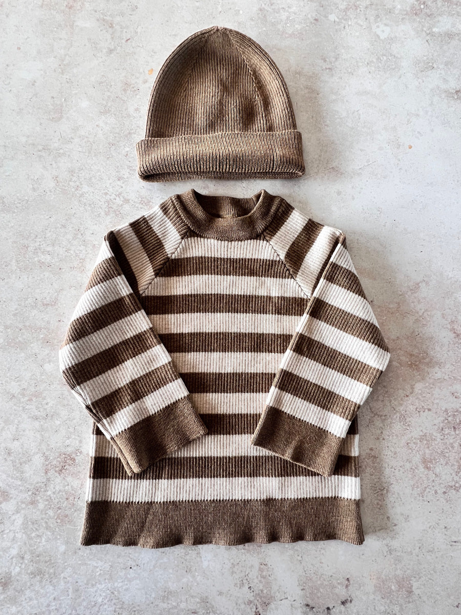 Sample Sale - Size 2Y Beanie & Pullover - Neutrals