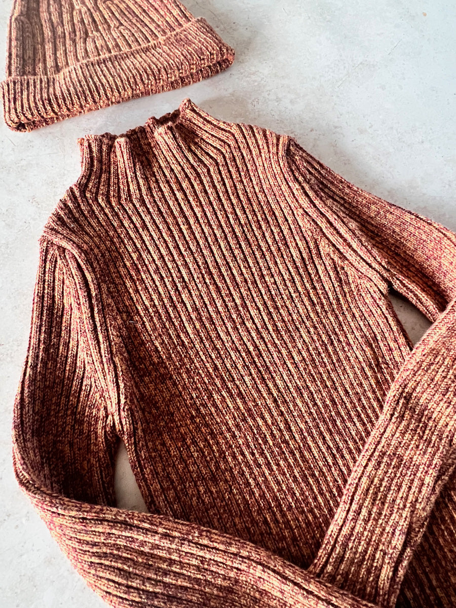 Sample Sale - Size 4Y Beanie + Pullover - Berry twist