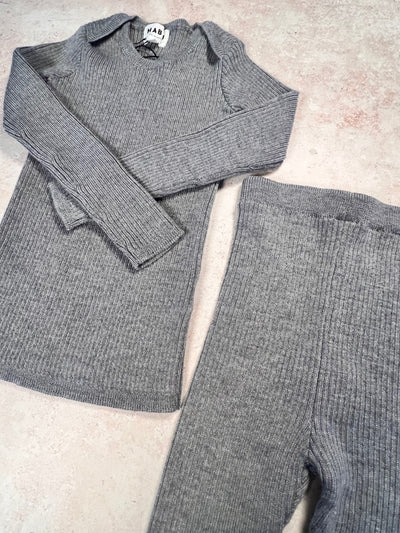 Sample Sale - Size 18M Skinny RIB & Legs Set - Grey Mélange