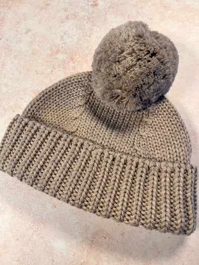 Sample Sale - Size S (0-12 months) Beanie Hat - Wheat