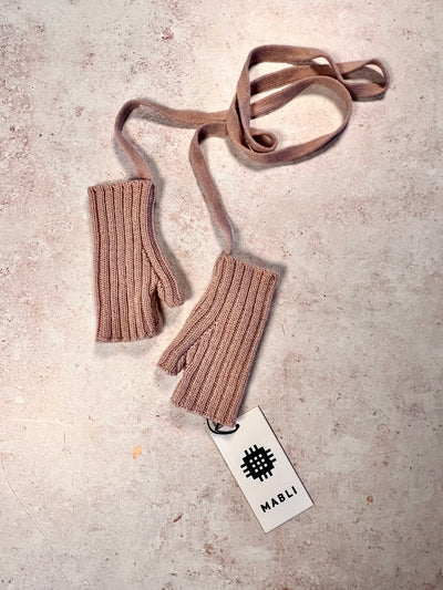 Sample Sale - Size S (1-3 years) Mittens-on-strings - Blush Pink