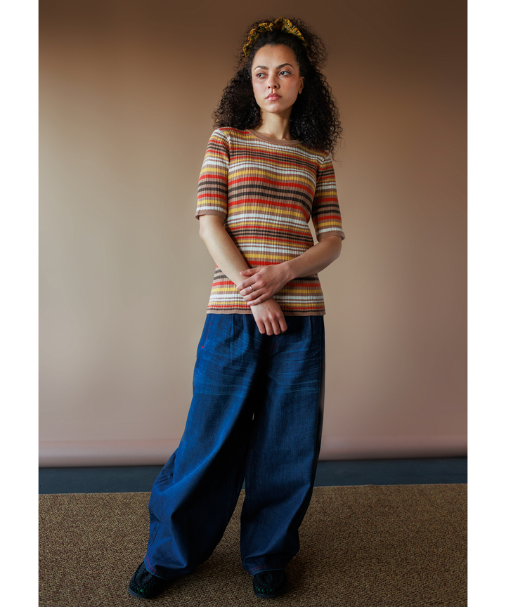 Caravan Tee - Coach Seat Stripe (Adult)  - Organic Cotton