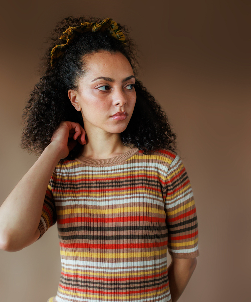 Caravan Tee - Coach Seat Stripe (Adult)  - Organic Cotton