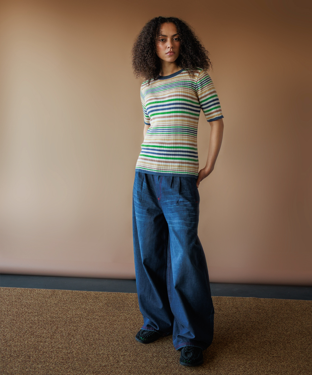 Caravan Tee - Nautical Stripe (Adult)  - Organic Cotton