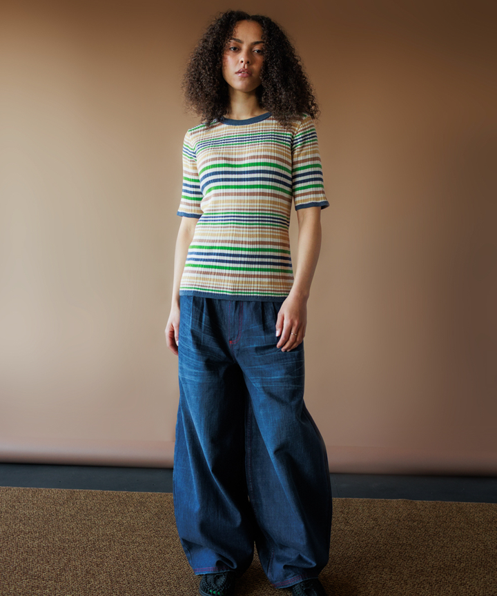 Caravan Tee - Nautical Stripe (Adult)  - Organic Cotton