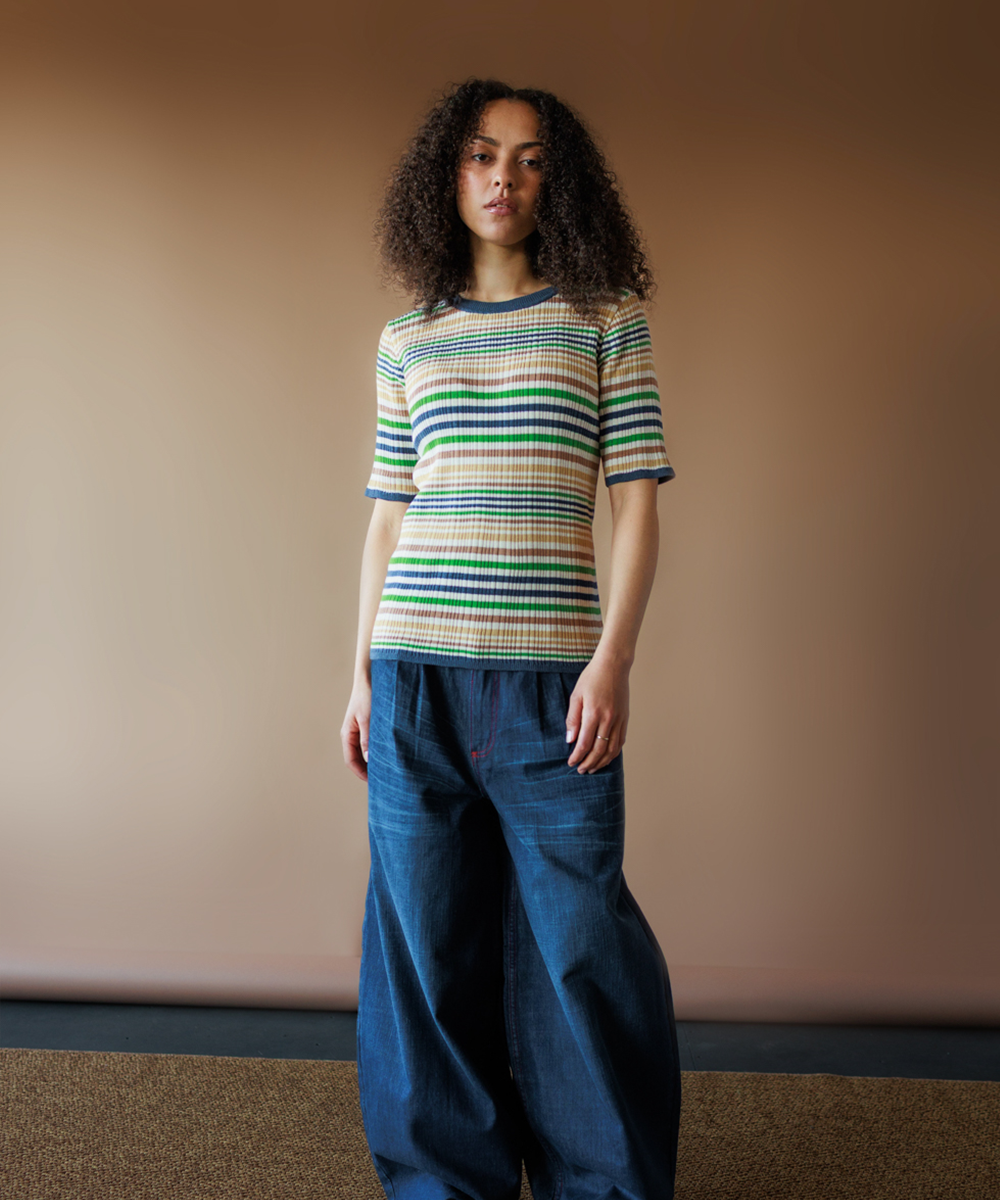 Caravan Tee - Nautical Stripe (Adult)  - Organic Cotton