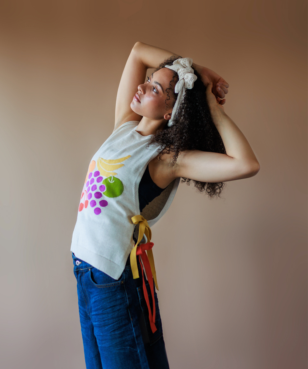 Fruit Bowl Vest - Shell (Adult)  - Organic Cotton