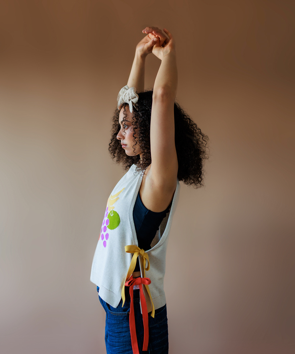 Fruit Bowl Vest - Shell (Adult)  - Organic Cotton