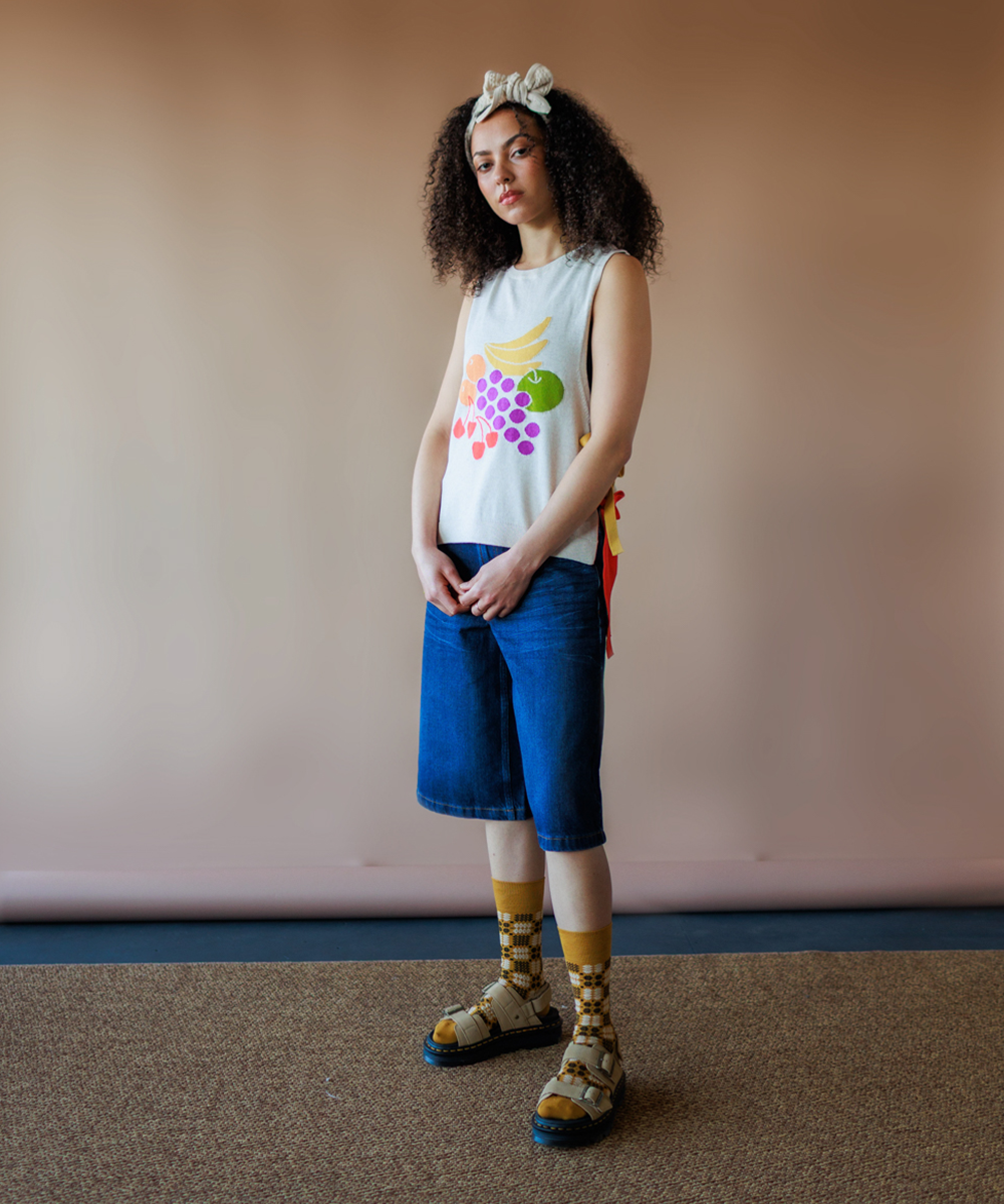 Fruit Bowl Vest - Shell (Adult)  - Organic Cotton