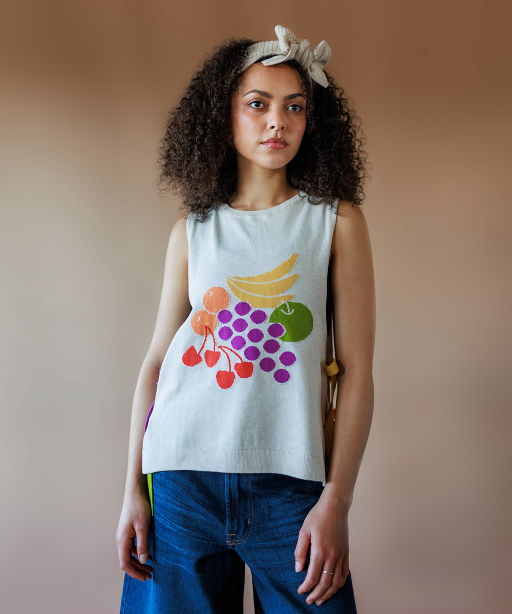 Fruit Bowl Vest - Shell (Adult)  - Organic Cotton