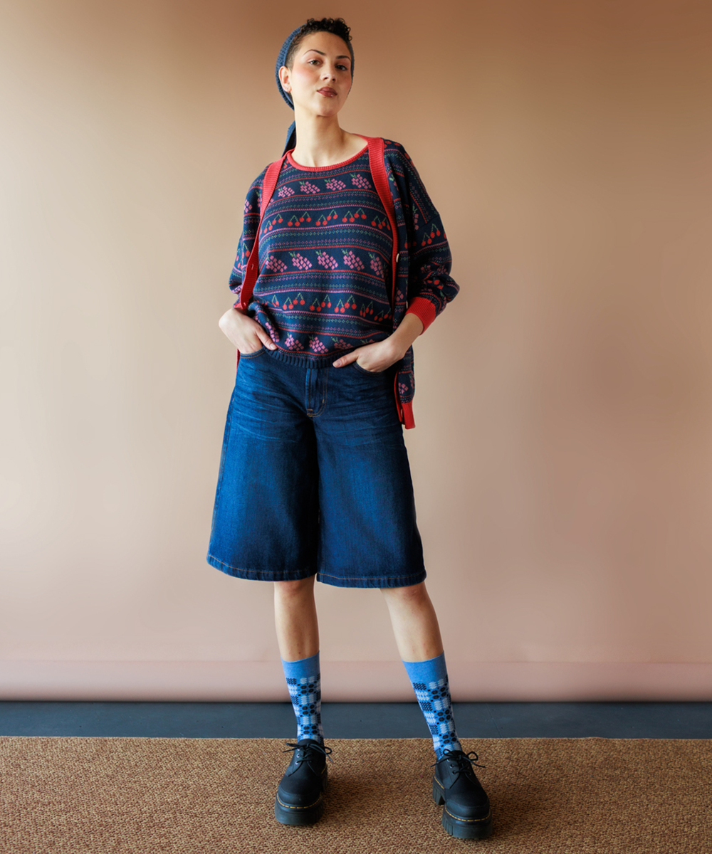 Mio Cardigan - Navy (Adult)  - Organic Cotton &amp; Cashmere